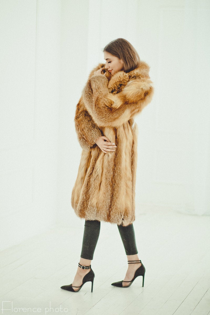 Long Hooded Fox Fur Coat Men – Forestfox Fur Atelier