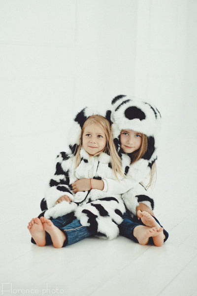 baby boy and baby girl fur coat