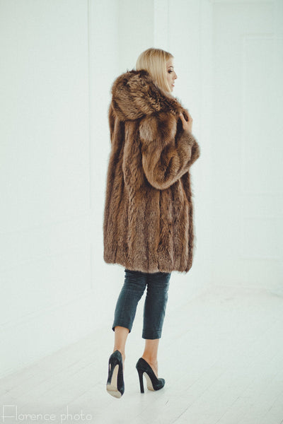 fox fur jacket cheap