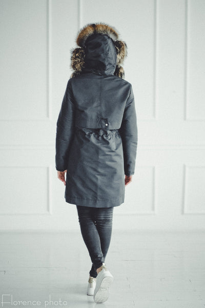 real fur jacket in fox pelt