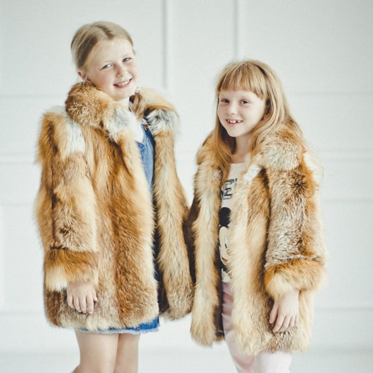 Fox Fur Kids Jacket (Red) – Forestfox Fur Atelier