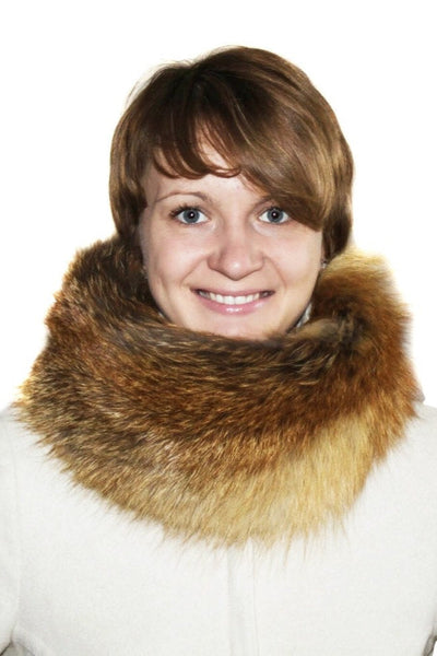 real fox fur snood