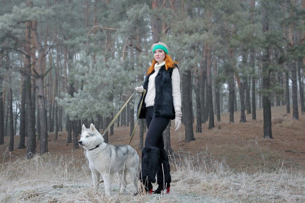 fox fur vest outfit