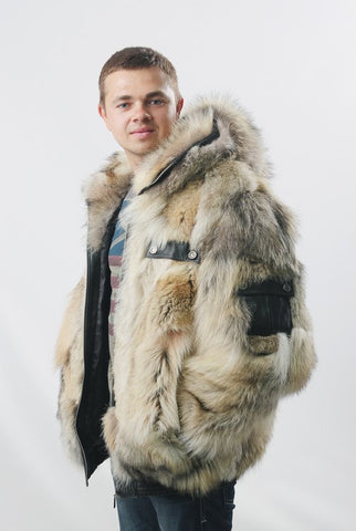 coyote fur jacket for men