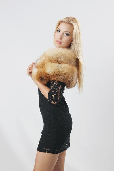 fur wedding stole