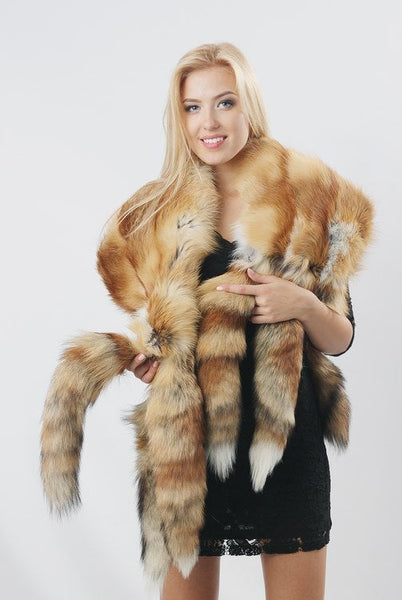 fur tail stole
