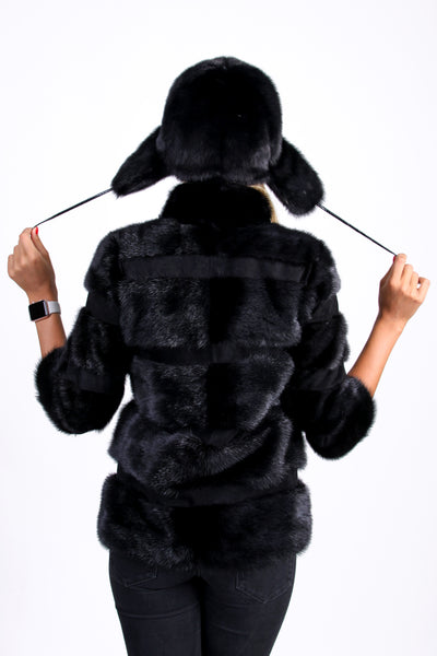 Black Mink Fur Hat