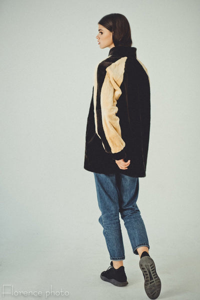 Black & White Beaver Jacket