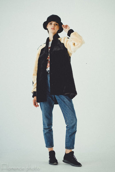 Black & White Beaver Jacket