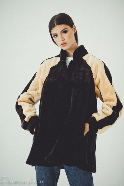 Black & White Beaver Jacket