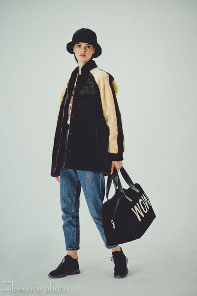 Black & White Beaver Jacket