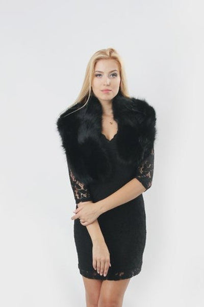 Black Fox Fur Stole