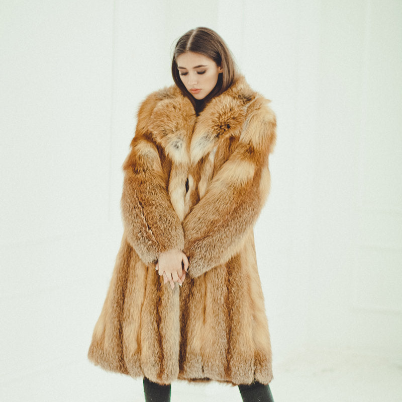 BEIZIRU Real Fox Fur Coat Long Sleeve Winter Woman Natural Warm Fashion  Luxury Girls Coats  Made main image 0