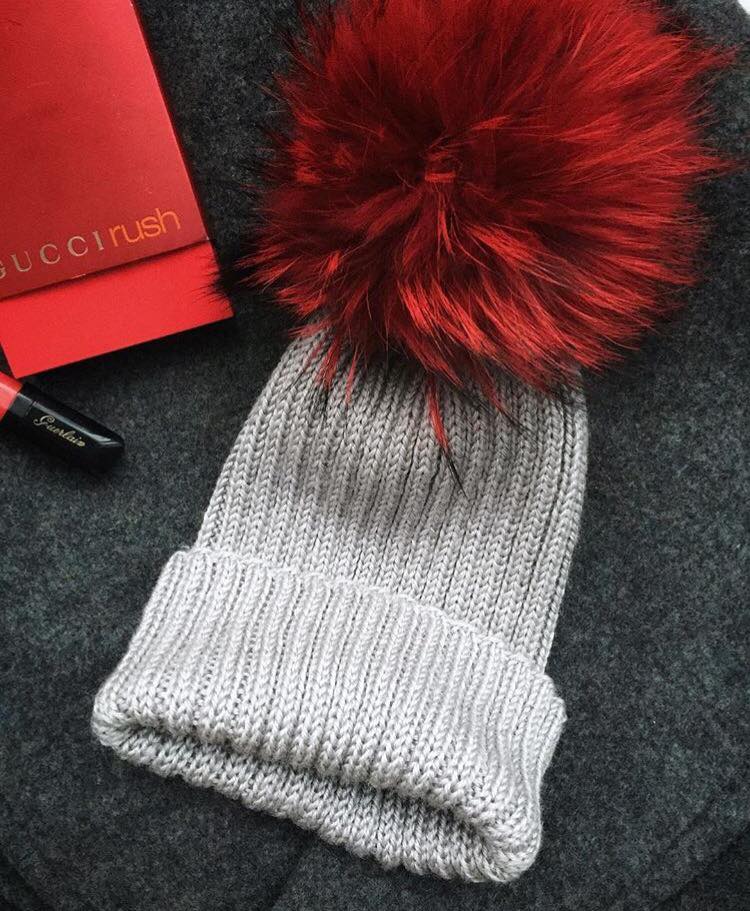 Black Fur Pom Pom