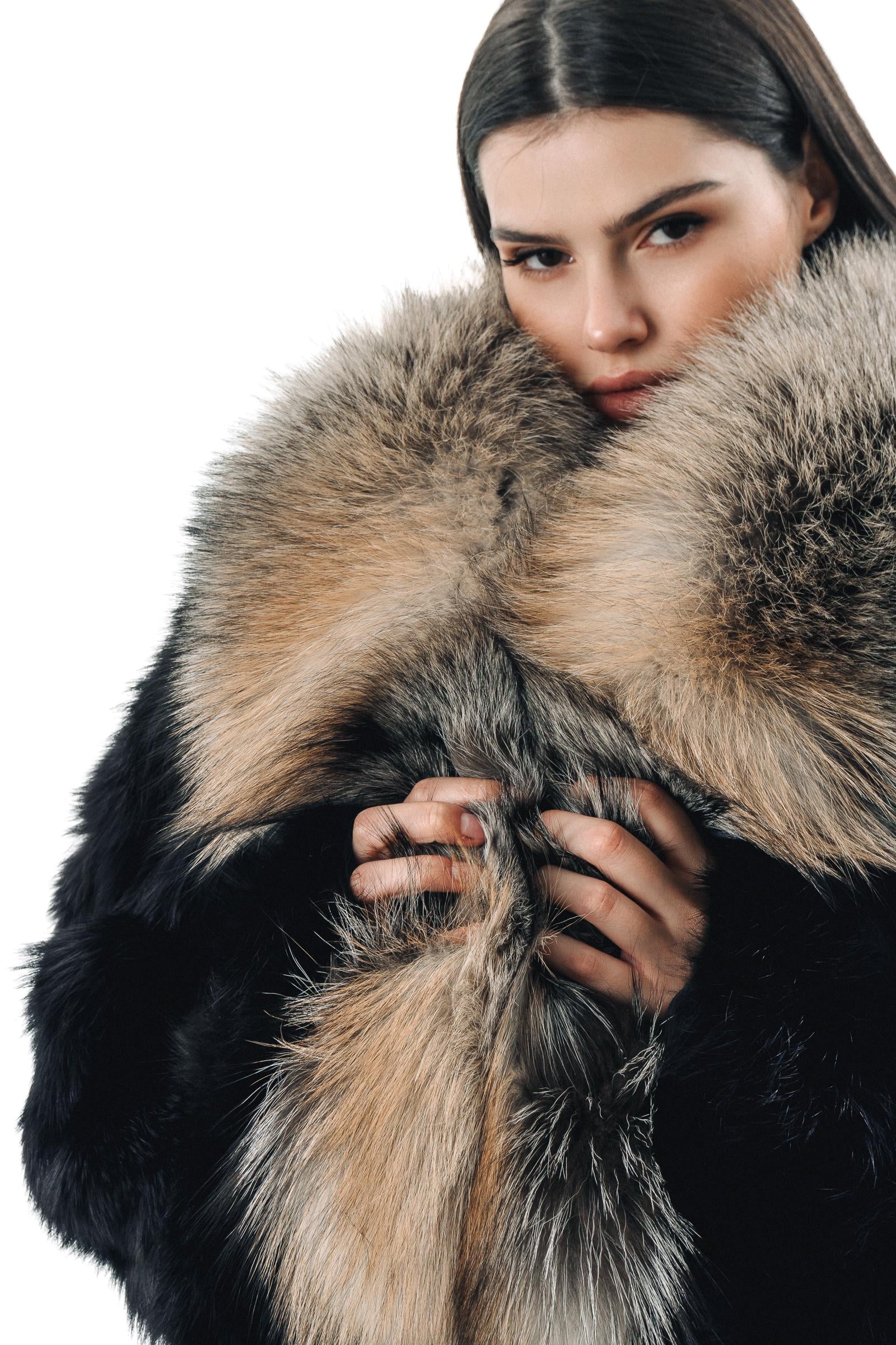Beaver and Grey Fox Coat