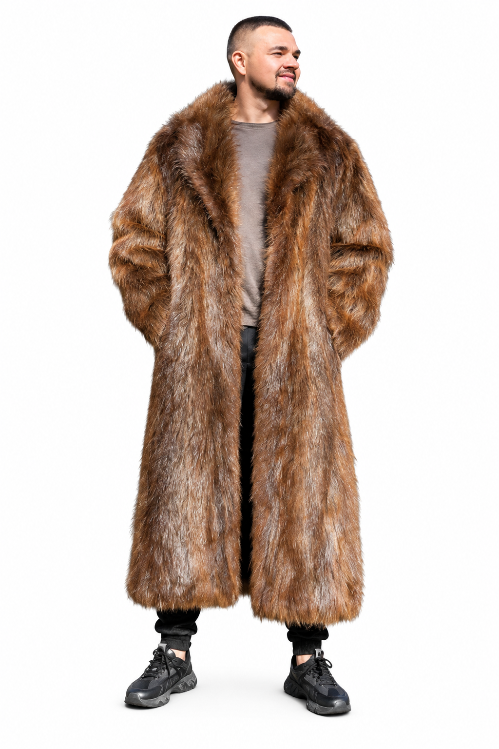 Full-Lengh Beaver Fur Coat
