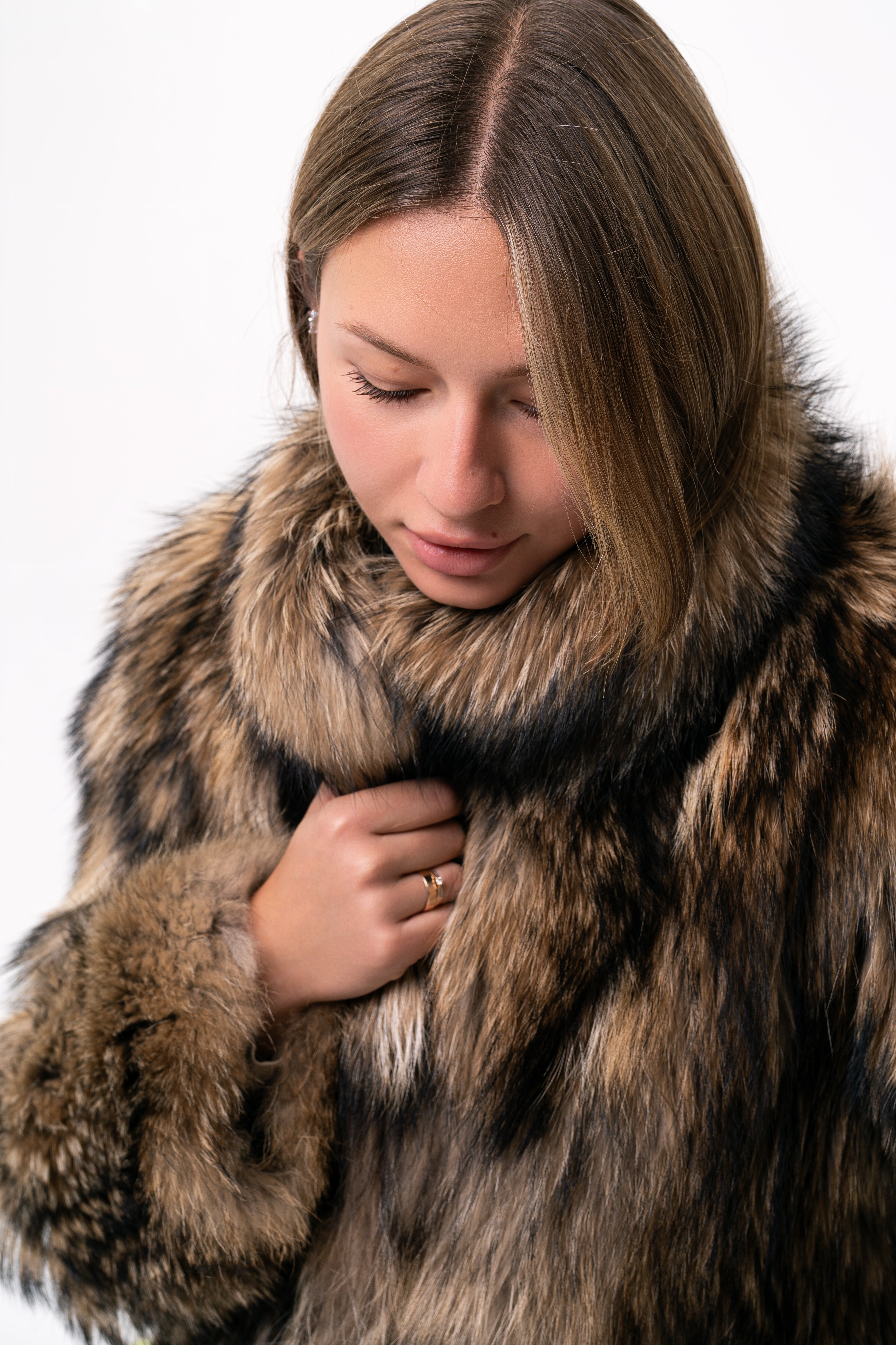 Short Raccoon Fur Jacket