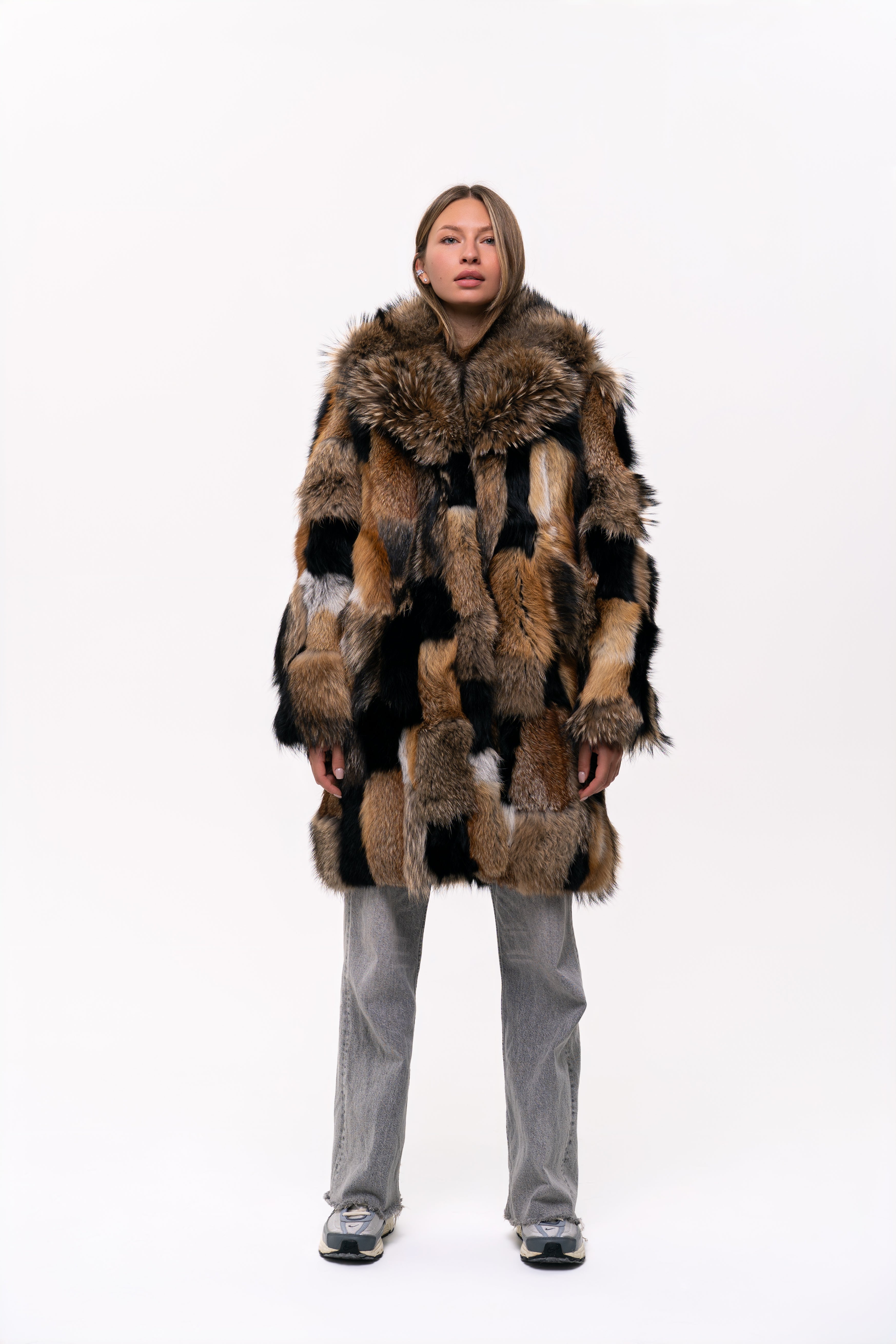 Raccoon and Fox Fur Coat