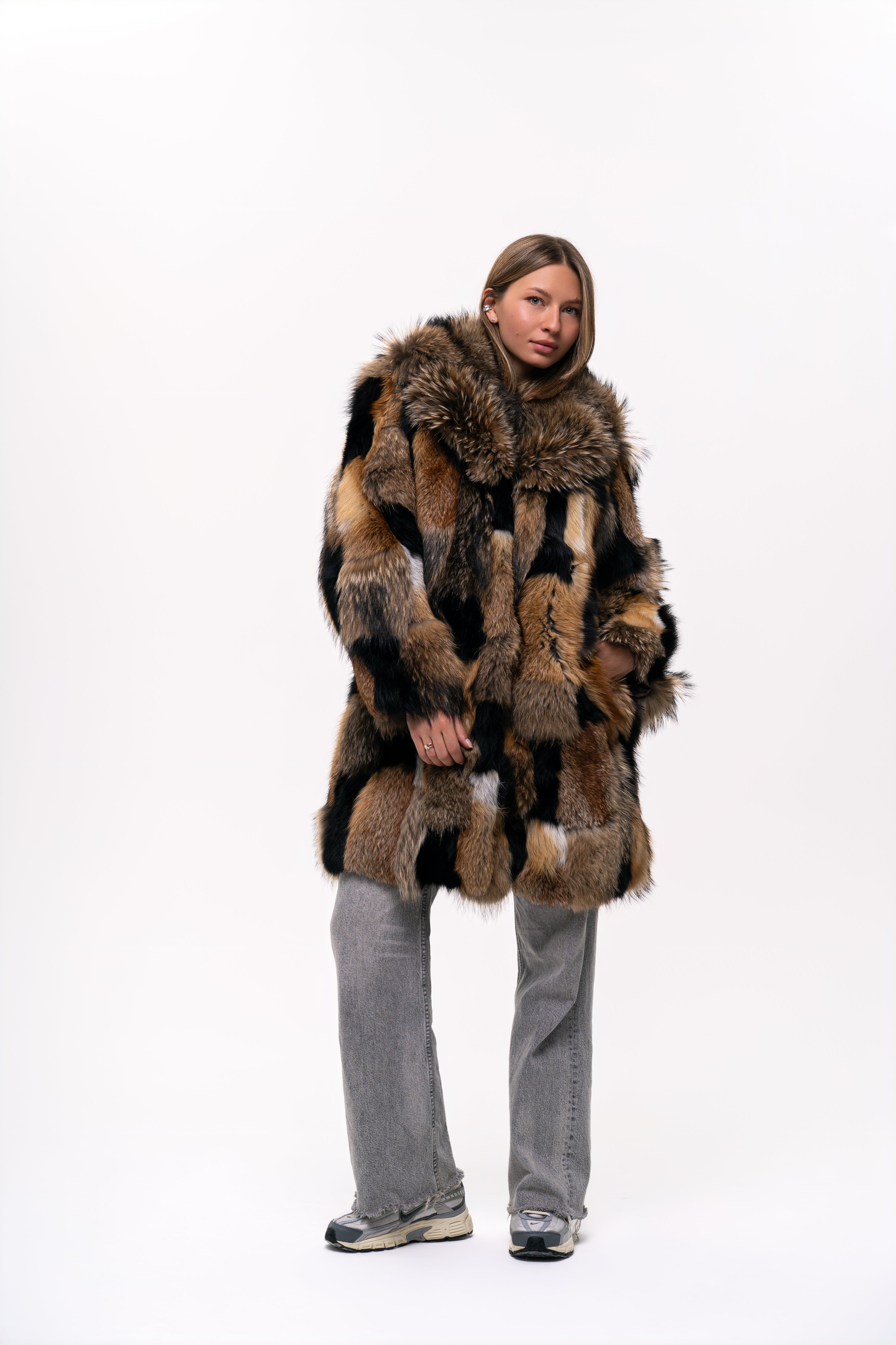 Raccoon and Fox Fur Coat