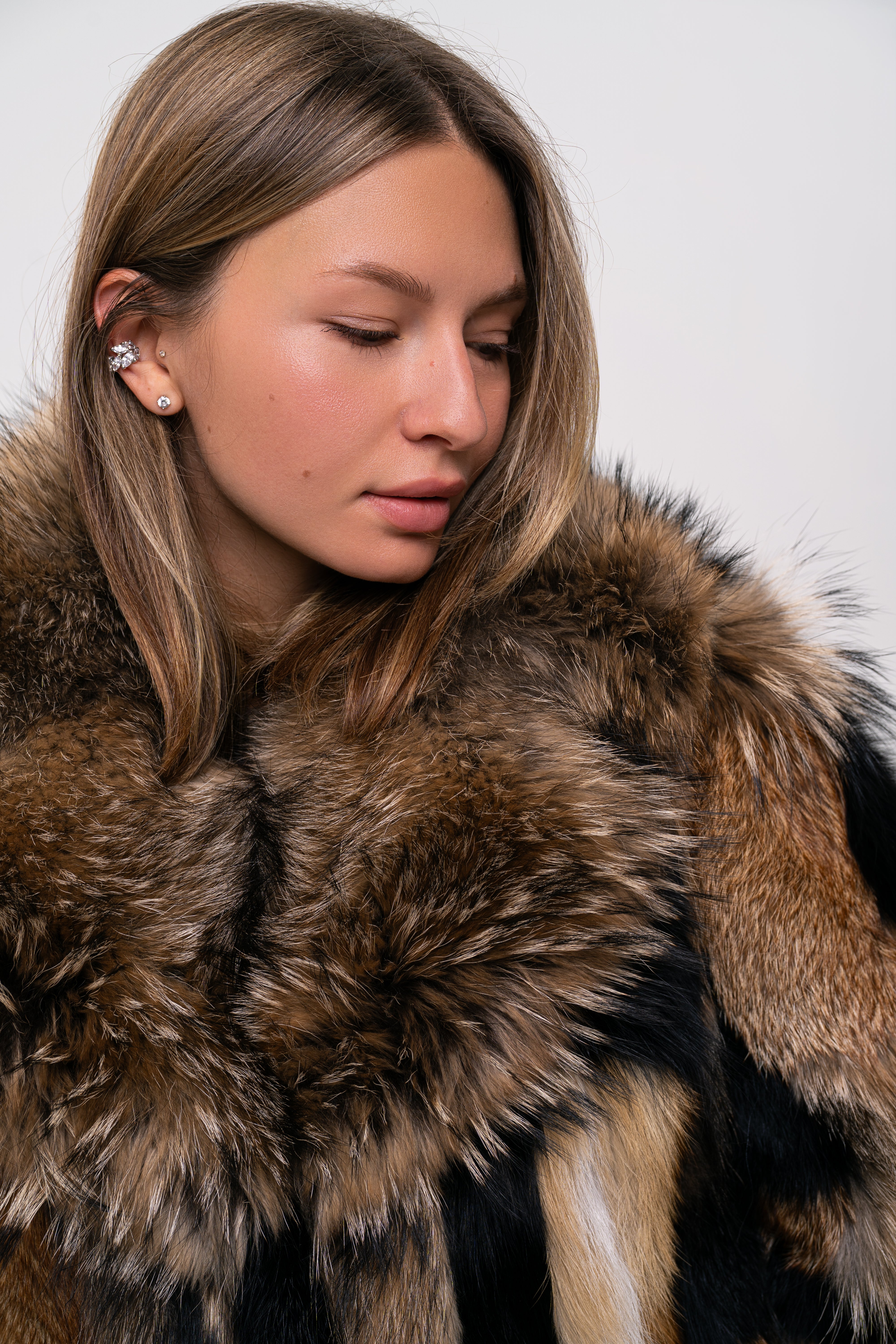 Raccoon and Fox Fur Coat