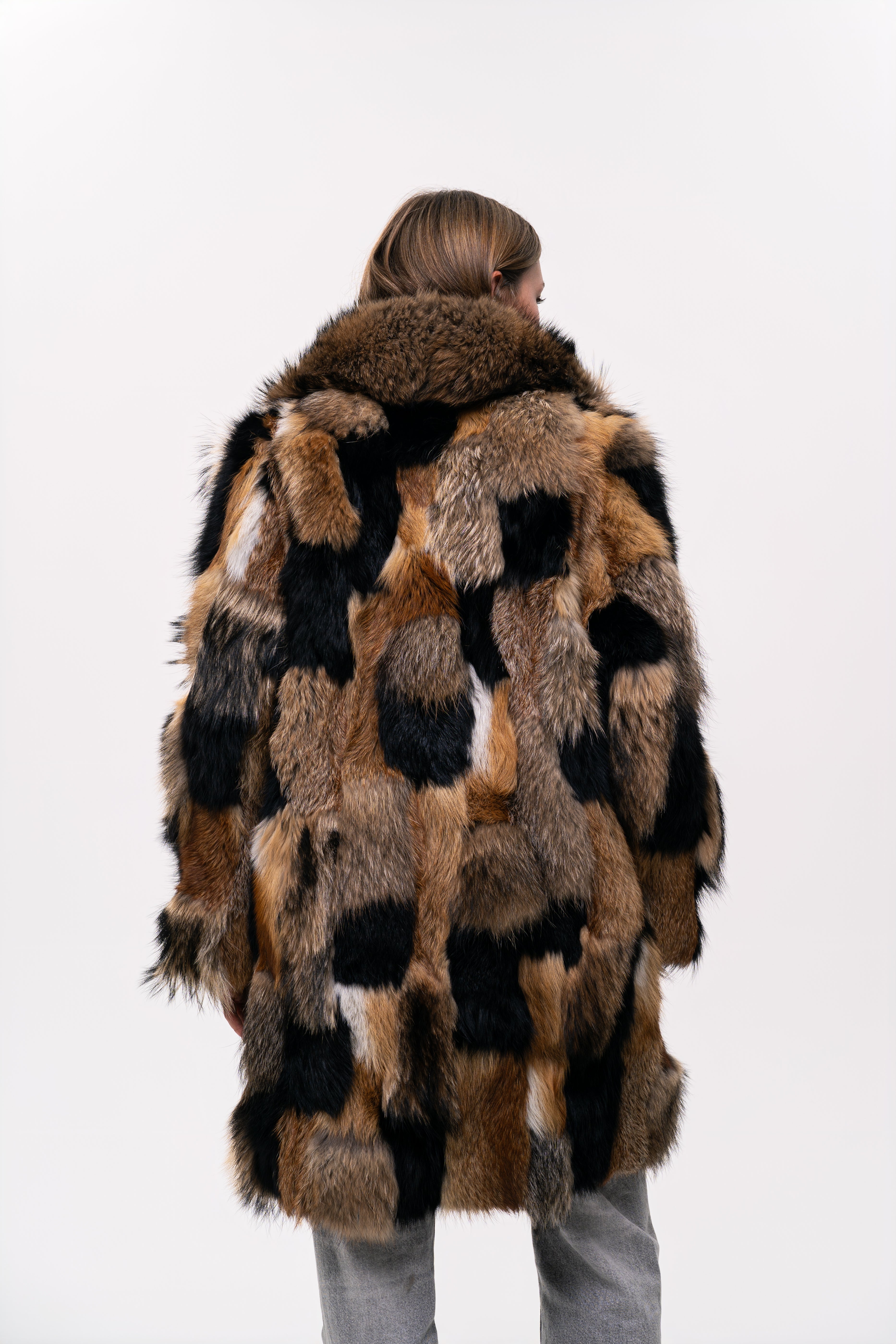Raccoon and Fox Fur Coat