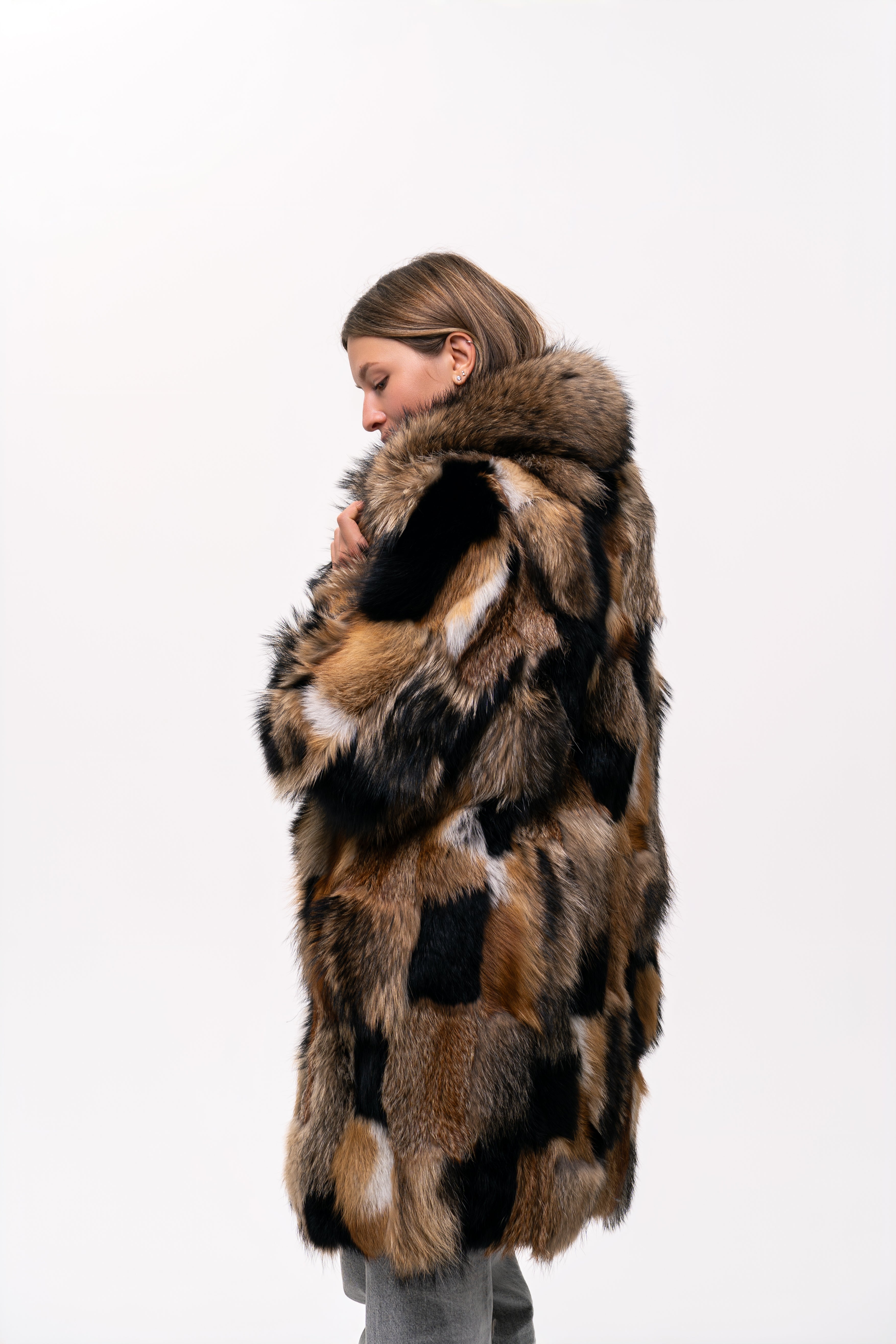 Raccoon and Fox Fur Coat