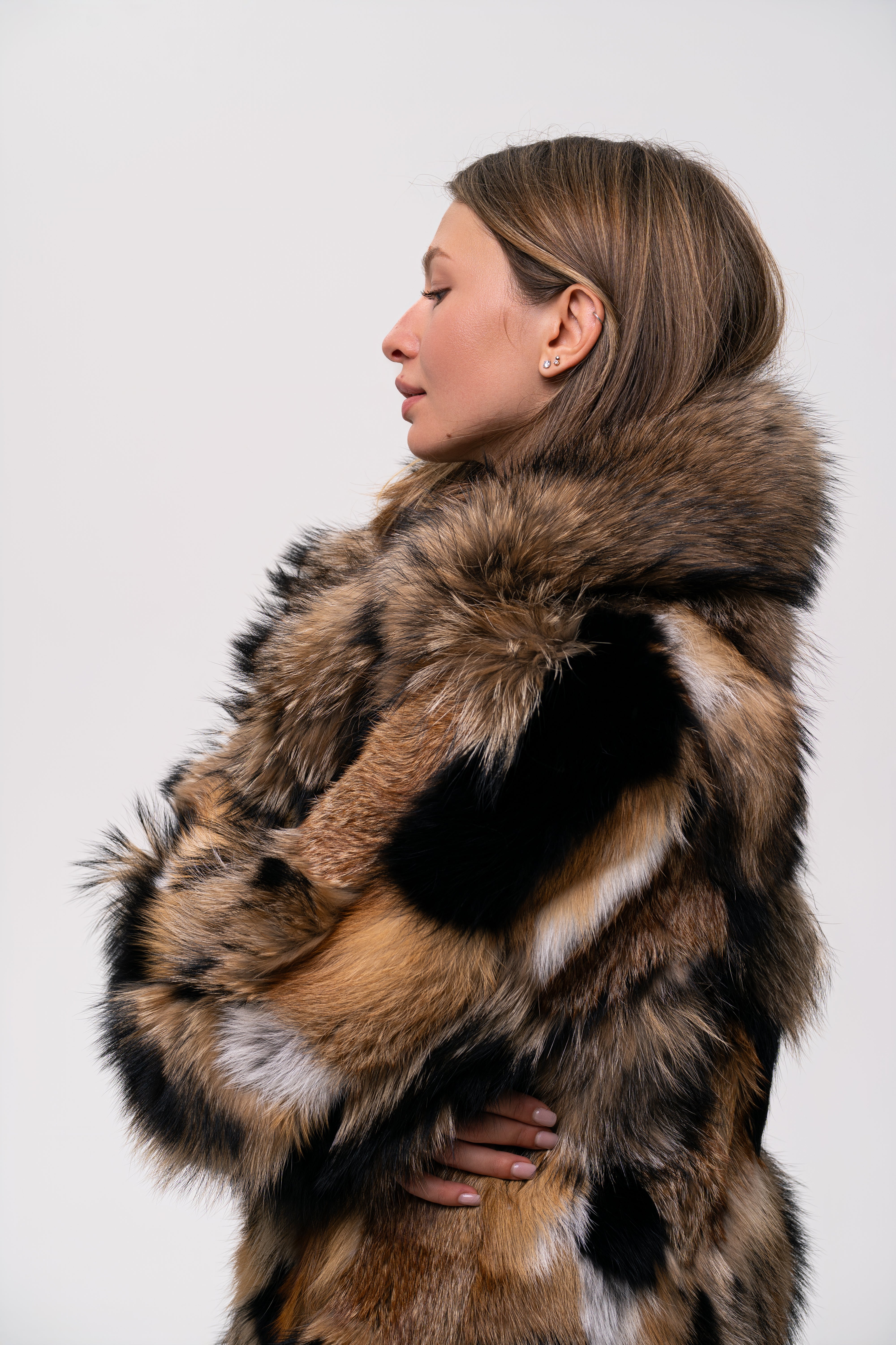 Raccoon and Fox Fur Coat