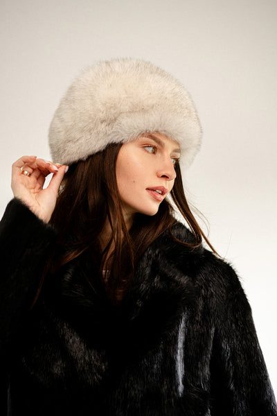 Black Nutria Long Fur Coat