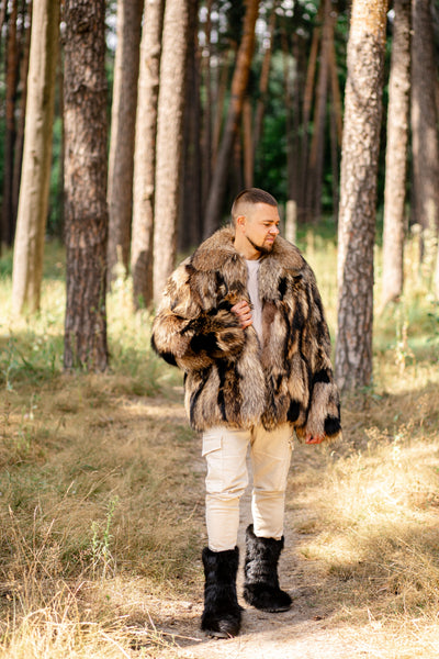 Raccoon Fur Jacket - Patched
