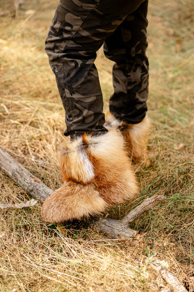 Black Beaver Fur Boots - Outdoor