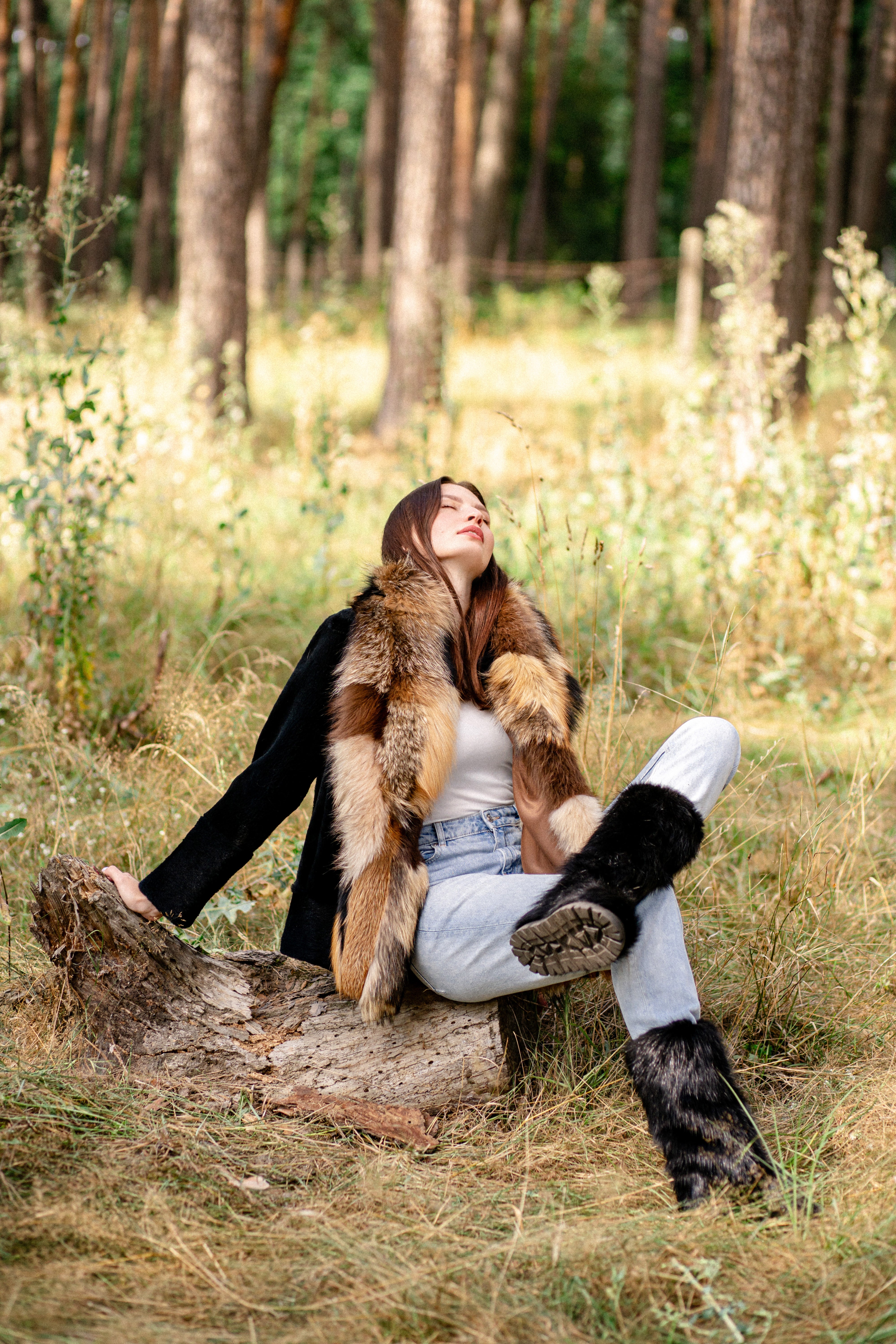 Black Beaver Fur Boots - Outdoor
