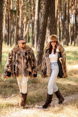 Raccoon Fur Jacket - Patched