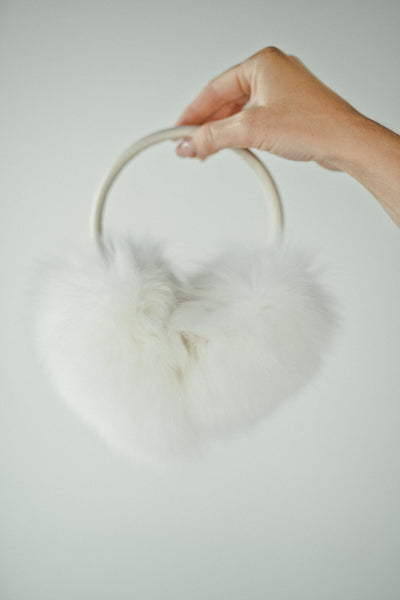 Black Fox Fur Earmuffs