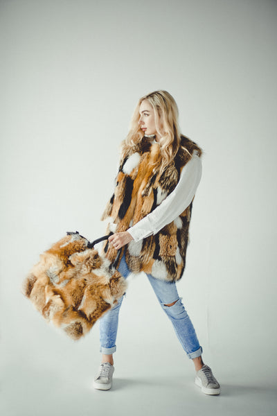 Red Fox Fur Bag