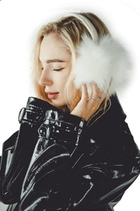 White Fox Fur Earmuffs