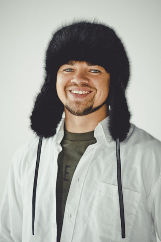 Black Nutria Fur Hat