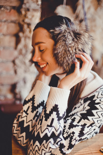 Brown Marten Fur Earmuffs