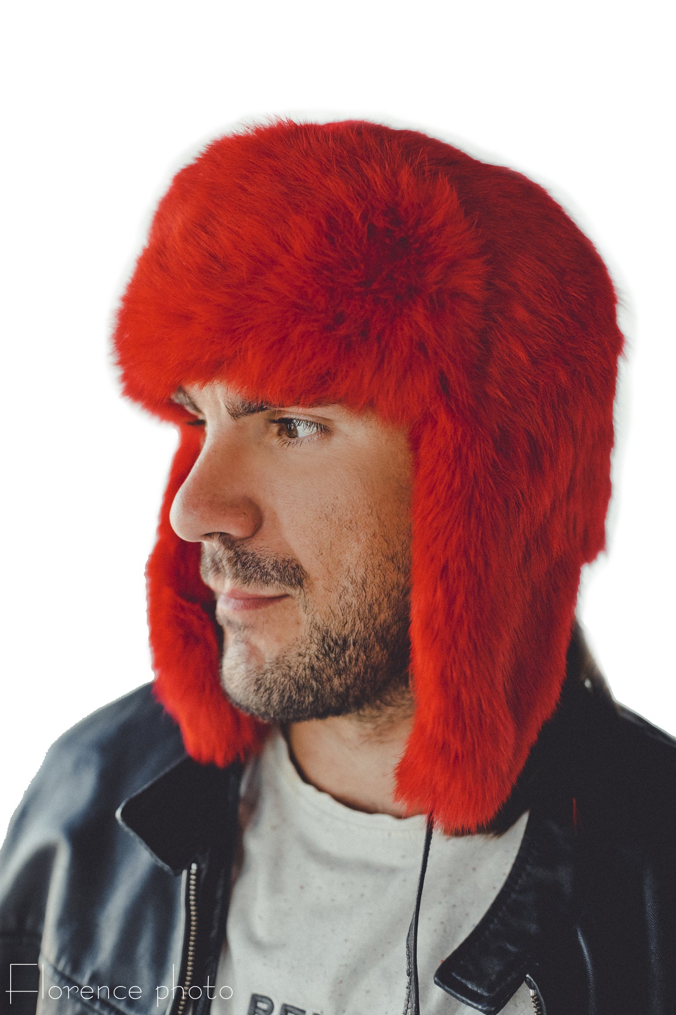 Blue Rabbit Fur Hat