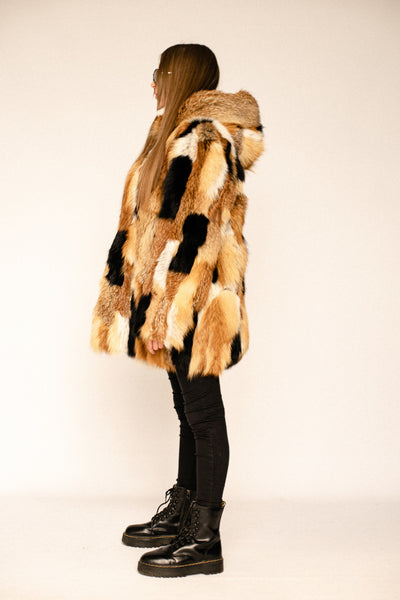 Fox Fur Hooded Jacket