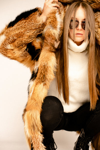 Fox Fur Hooded Jacket