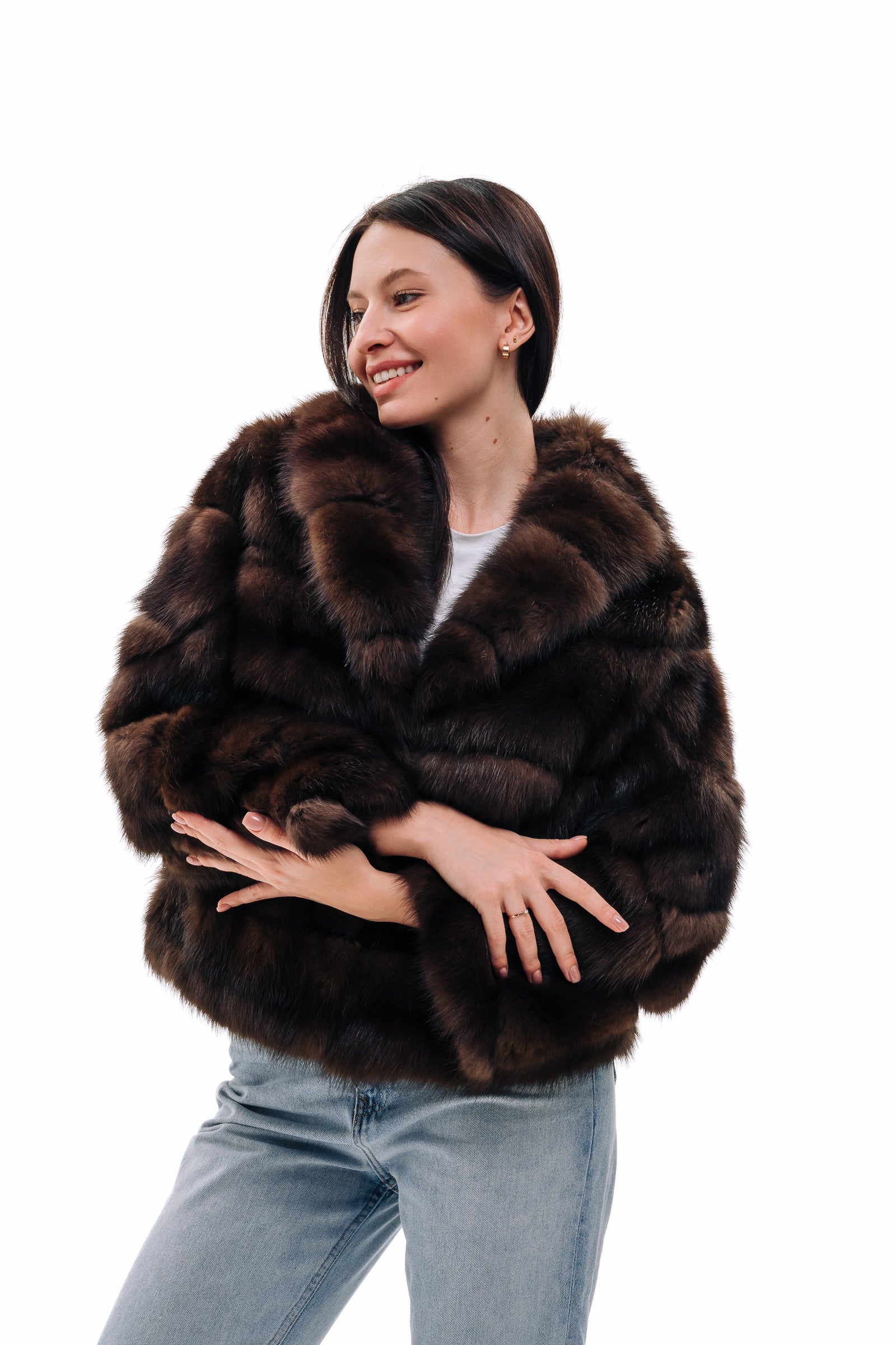 Brown Marten Fur Jacket