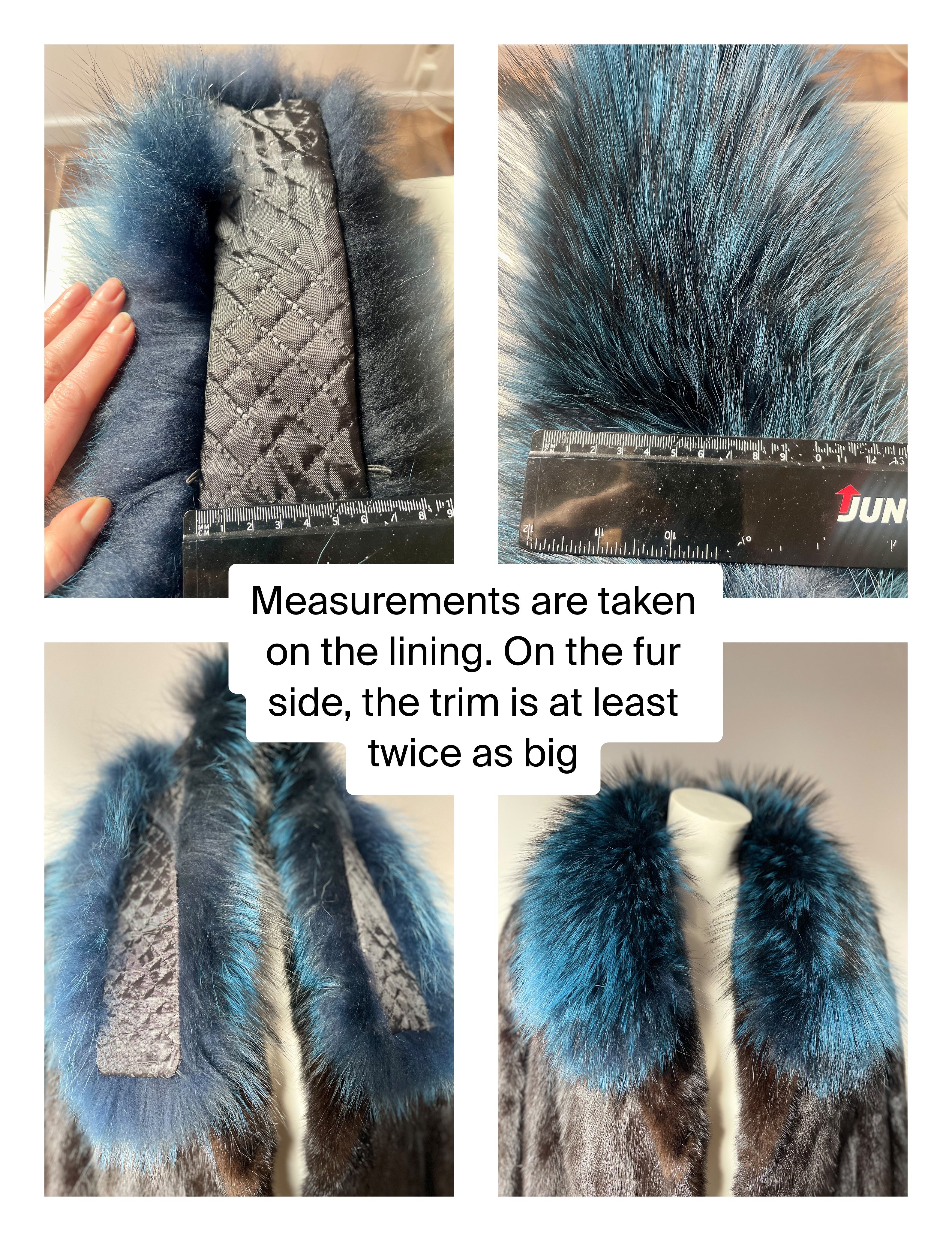Green Raccoon Fur Trim