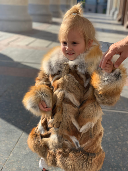 Toddler Fox Fur Jacket