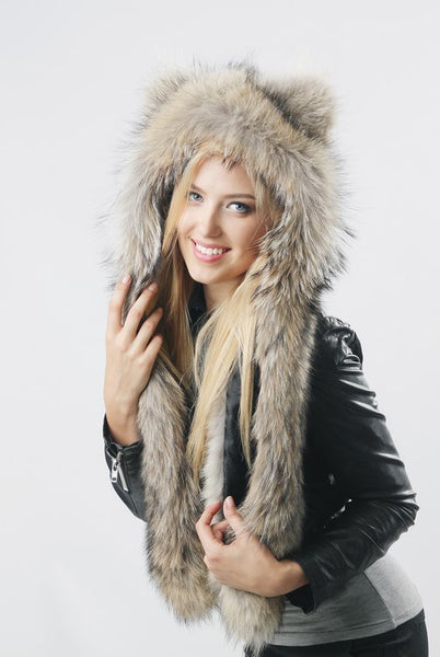 Coyote Fur Hat Hood