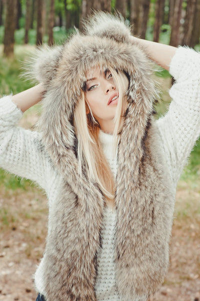 Coyote Fur Hat Hood