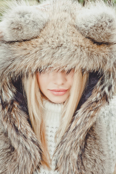 Coyote Fur Hat Hood