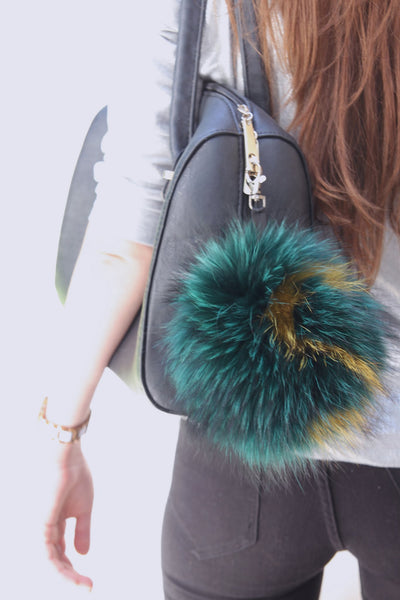 Yellow Fur Bag Charm