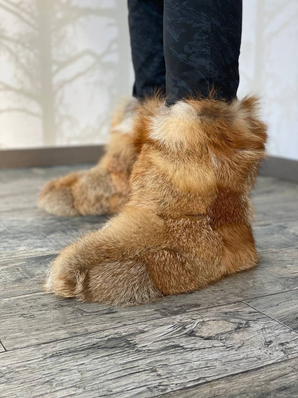 Fox Fur Boots - Mix