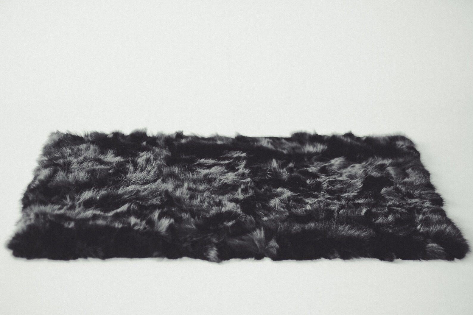 Black Fox Fur Rug