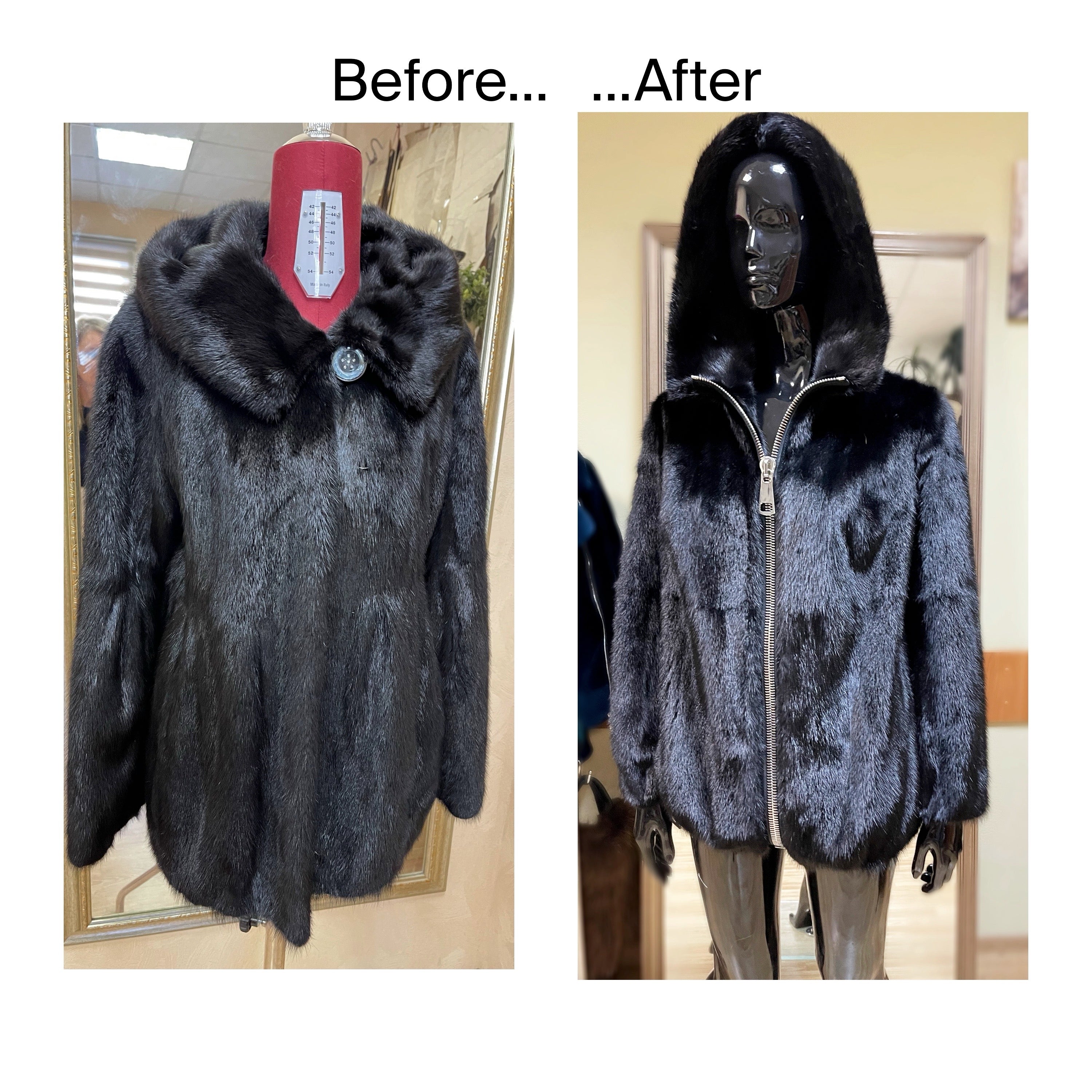 Fur Coat to Bomber Jacket Restyling